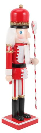 VALICLUD Schiaccianoci Natalizio in Legno e Resistente al Colore Decorazione Festiva per Mensole Uffici e Soggiorni Soldatino Puppets per Natale