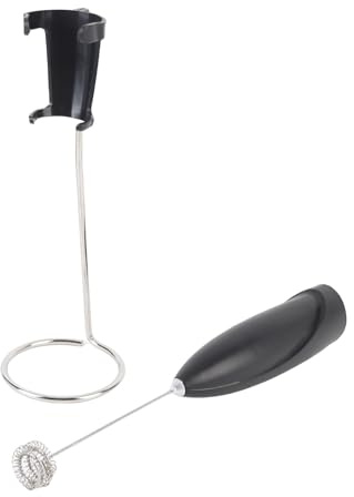 Aramox Mousseur à Lait électrique Portable pour Fouetter à la Maison et au Bureau, Polyvalente pour les Amateurs de café, Mélangeur de Boissons Portatif alimenté par Batterie (BLACK)