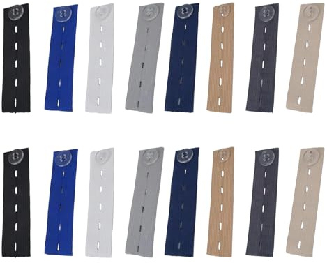 Rainway 16 extensiones de cintura para pantalones, extensión de botones para pantalones, extensión ajustable para pantalones de embarazo, extensiones de cintura elástica, extensión de botones para