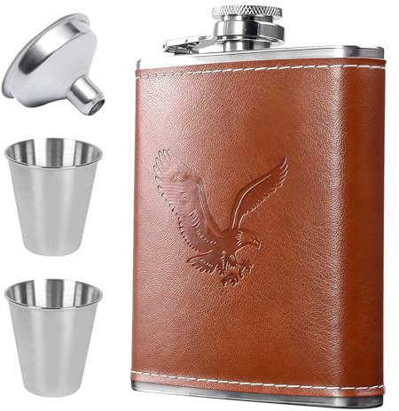 Flasque avec gravure, flasque de 7 oz en acier inoxydable, cadeau élégant pour homme, accessoire de chasse, cadeau pour chasseur, bouteille de poche de qualité supérieure en acier inoxydable 304 avec