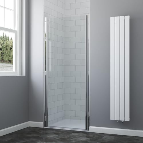 SANYROI Drehtür 86 cm – Duschtür für Standard-Nischen • 6 mm ESG Glas • Verstellbar 82,5–86 cm • Einstiegsbreite 72 cm • Heb-/Senk-Technik • Chromoptik