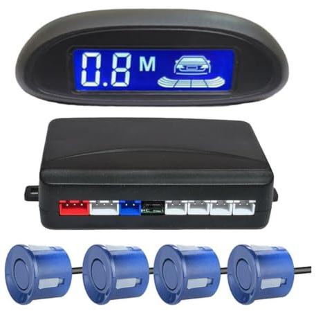 Bilparkeringshjälp Flera radar Bil Backradar | Car Parktronic parkeringssensorsats radar(Blue)