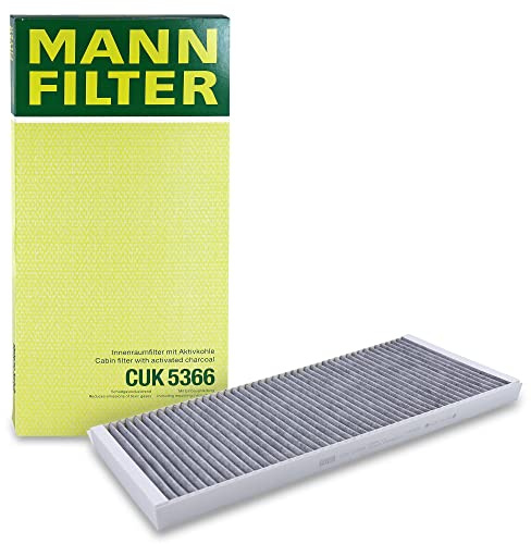 MANN-FILTER CUK 5366 Innenraumfilter/Kabinenluftfilter - Pollenfilter mit Aktivkohle - für Pkw + Transporter | CUK5366 (LAK62) Mann Aktivkohlefilter, Innenraumlu Kompatibel mit III (L322), IV (L405),X5 (E53)