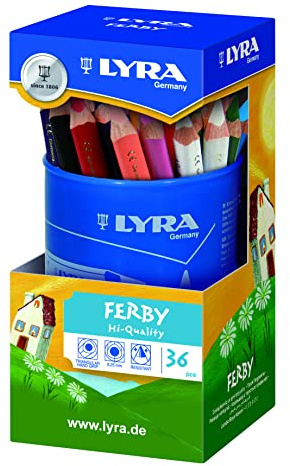 LYRA Ferby Runddose mit 36 Farbstiften, Sortiert
