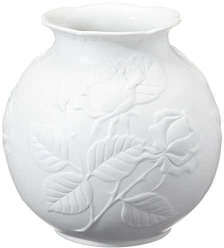 Kaiser Porzellan 14-001-28-3 Vase Rosengarten aus Porzellan, weiß, 15,5 x 15,5 x 14 cm