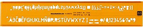 Rumold Schriftschablone 3,5mm orange/transparent