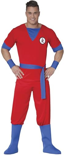 FIESTAS GUIRCA | Costume Fighter - T-shirt, Ceinture, Couvre-bottes, Poignets et Pantalon - Costumes de Ninja et Jeux Vidéo pour Halloween, Carnaval et Fêtes Déguisées
