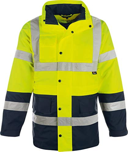 Vizwell Premium Warnschutzparka 2in1 orange-Marine oder gelb-Marine Gr.S - 5XL (XXL, gelb-Marine)
