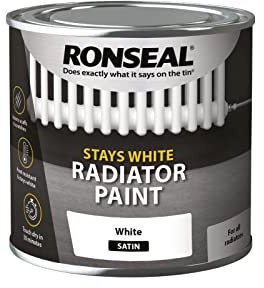 Ronseal Stays White Radiator Paint White Satin 250ml