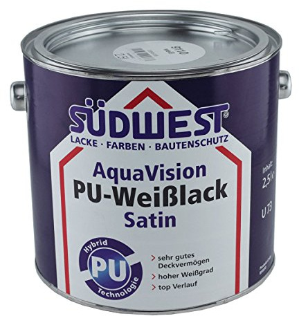 Südwest AquaVision PU-Weißlack Satin 2,5 Liter