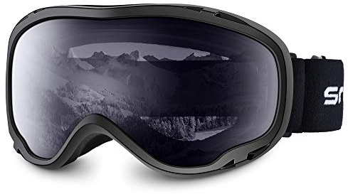 Snowledge Ski Snowboard Goggles with UV400 Protection, Skiing Snowboarding Goggles of Dual Lens with Anti Fog for Men, Women,Helmet Compatible