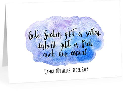 Große XXL Karte für Papa inkl. Umschlag/Danke für Alles lieber Papa/Design Klappkarte/für Vater, bzw. Väter/Moderne Maxi-Karte/zum Geburtstag, Vatertag oder als Geschenk