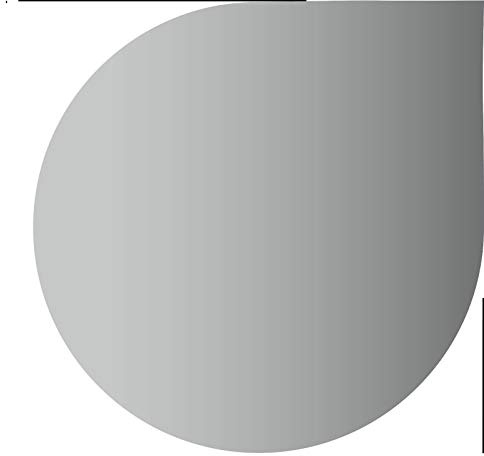 Kamin Edelstahl Funkenschutz Kaminplatte Ofen Bodenplatte 1.4301 (1100 mm x 1100 mm, Segmentbogen)