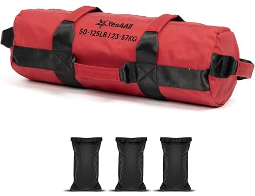 Yes4All 20kg/30kg/50kg/80kg Weight Bag - Sandbags Gym - Core Training Power Bag for Crossfit/Running/Workout/PowerLiffting - Sold UNFILLED