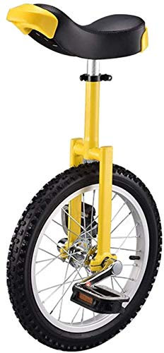 RZiioo Einrad, verstellbares Fahrrad 1618 2024 Wheel Trainer 2.125Skidproof Tire Cycle Balance Verwendung für Anfänger Kinder Erwachsene Übung Spaß Fitness,Gelb,24inch