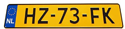 Niederlande Custom Personalisiertes Aluminium Nummernschild Europäische EU Format Niederländisch Kennzeichen, Schild mit Ihrem Text