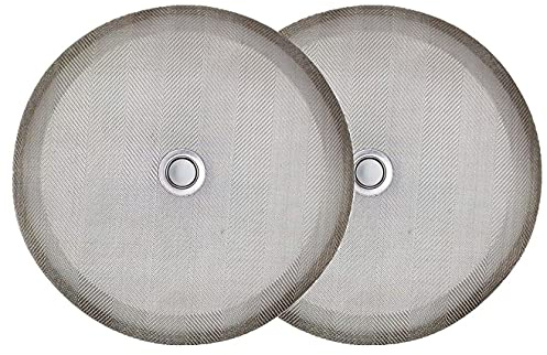 Happyupcity Lot de 2 filtres de rechange en acier inoxydable pour cafetière à piston française 1000 ml / 8 tasses
