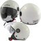 Jet Casco Moto Scooter ECE 22 06 Holomogado Larga Visera Parasol Blanco S