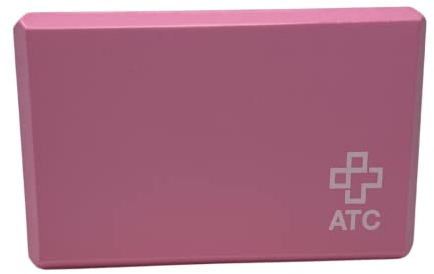 ATC Handels GmbH Yoga Block in verschiedenen Farben als Hilfsmittel für Asanas, Pilates- und Yogaübungen - Dehnungsblock, Yogaklotz, Yogaziegel, pink