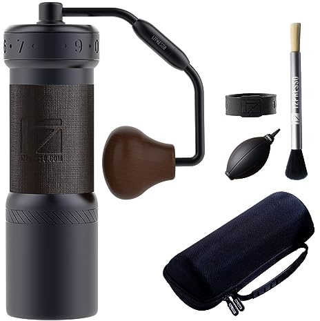 1Zpresso K-Ultra Manual Coffee Grinder Iron Gray with Assembly Consistency Grind Stainless Steel Conical Burr, Intuitive Numerical External Adjustable Setting, 100 clicks per Round, All-Round Grinder
