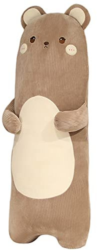 JAWSEU Bär Kuscheltier, Lange Süße Wal Kaninchen Enten Bär Plüschtier Kissen Kuscheltier Schlafkissen Wurfkissen Super weiche Stofftier Spielzeug Sofakissen Seitenschläferkissen Zimmer Deko