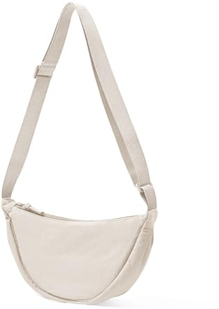 ANYWN Borsa tracolla Donna Borsa tracolla mezzaluna, Borsa marsupio Donna casual Hobo, Piccola Borsa a spalla Donna con tracolla regolabile Beige
