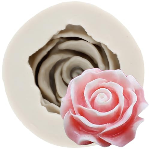 MINFEIDMS Flower Bloom Rose Shape Silicone Fondant Moulds for Wedding Cake Decorating Cupcake Topper Chocolate Candy Gum Paste Soap Candle Polymer Clay