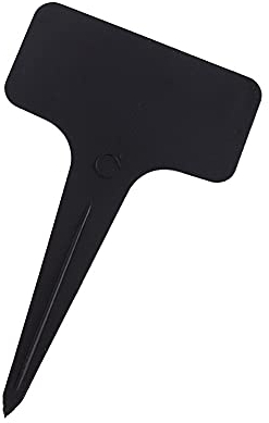 Vllcsla Lot de 50 Étiquettes en Plastique pour Plantes, 12 couleurs, 10 x 6 cm, Étiquettes de Jardin en T pour Plantes Extérieur, Étiquette Plastique Pouvant Etiquette Potager, Noir