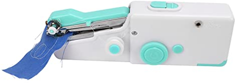 TOPINCN Elektrische Handnähmaschine, DIY-Kreationen, Tragbare Nähmaschine für den Heimgebrauch, Kunststoff, Edelstahl, Blau, 1 Set