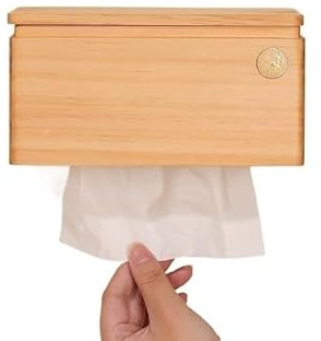 Kosmetiktücher Box Taschentuchbox-Halter zur Wandmontage, Taschentuchbox-Halter ohne Lochung, Servietten-Organizer for Taschentücher, Müllbeutel, Handschuhe für Esszimmer Badezimmer Schlafzimmer