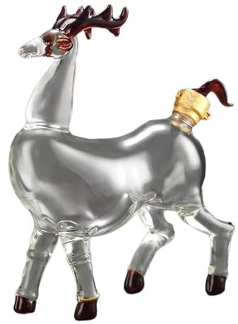 Decantador de whisky animal, botella de vidrio con forma de ciervo