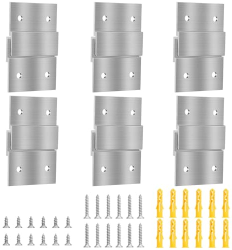 8pcs Vielseitiges Aufhänger-Set für Bilder, Spiegel & mehr - inklusive Wandschienen Regalsystem, Z-Winkel & Schrankaufhänger – Ideal für dachschräge und reibungsloses Bilder aufhängen