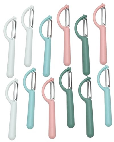 SHOWERORO 12piezas Pelador De Verduras y Frutas Profesional De Diseño Inoxidable Para Cocina Bar y