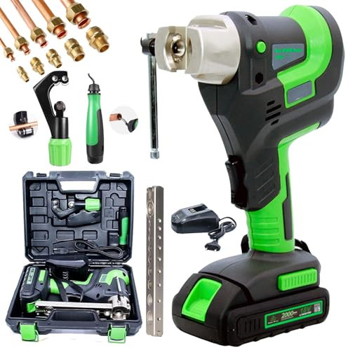 Kit Svasatore Elettrico 3/4 Max Od,Svasatura Rapida In 5 Secondi,Svasatore Eccentrico Per Tubi A 45° Con Tagliatubi E Sbavatore,Per Tubi In Rame/Alluminio/Ottone Morbidi,Metrico E In Pollici 2 In 1