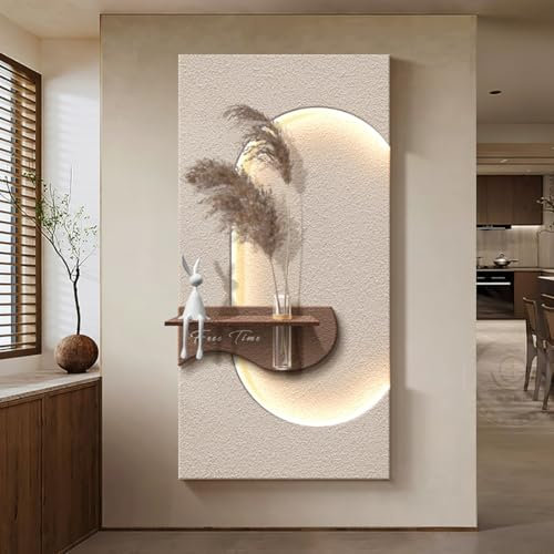 KEJIAWU ​3D Sandstein Wandbehang, Wandkunst Skulptur, Stilvolle Wohnkultur for Zuhause, Wohnzimmer, Arbeitszimmer, Schlafzimmer(Beige,39in/100cm)