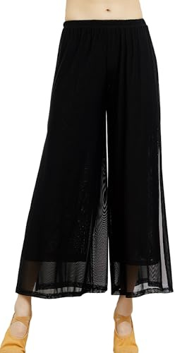 SEAUR dansbyxor dam, chiffong, vida ben, byxor, orientalisk dans, latin, pilates, yoga, palazzobyxor, sommarbyxor, fritidsbyxor, S–XL