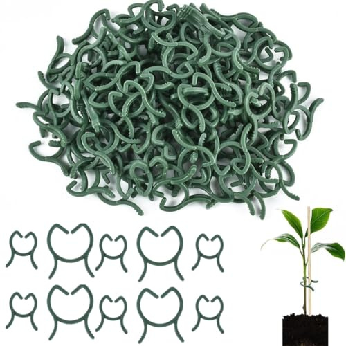 COYUN 100 PCS Pflanzenclips,2 Größen,Pflanzenclips Für Kletterpflanzen, Pflanzenklammern, Klammern Für Pflanzen, Gartenpflanze Clips, Pflanzen Klammern, Pflanzen Clips