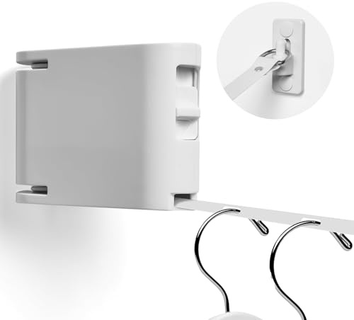 BLOGLOER Wäscheleine Ausziehbar 4M mit 25kg, DurchhäNgende Einziehbare WäScheleine, Wandmontage Retractable Clothesline, für Kleine Wohnung, Wohnmobil, Balkon, Waschküche, Ohne Bohren
