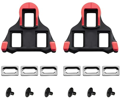 Fahrrad SPD Cleats Pedal, Cleats Pedal, Kompatibel Mit Shimano SPD Sl Cleats, Langlebig, rutschfest, Geeignet Für Rennräder, Mountainbike, Citybike,Rot