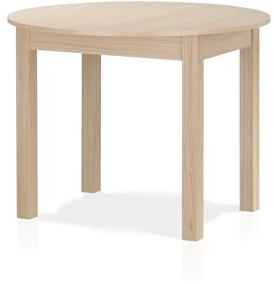 smart Esstisch Rund 100 cm Eiche, Küchentisch ausziehbar bis 140 cm | Esszimmertisch aus Holzwerkstoff inkl. erweiterbare Auszugsplatte, moderner Tisch für bis zu 6 Personen, für Wohnraum