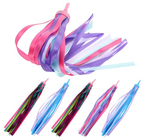 Yardwe 3PCS Bike Tassels Colorful Ribbon Streamers for Scooters and Bicycles Handlebar Attachments Quick Secure Fit Eye-catching Ride Decor for Boys