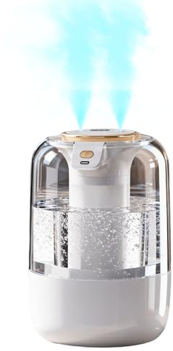 Humidificadores Para Dormitorio - Pantalla Digital Silenciosa 2 Salidas | Humidificador Para Bebés Silencioso Ultrasónico Vaporizador De Aire,Para Sala Dormitorio Grande Guardería Bebé Oficina Casa