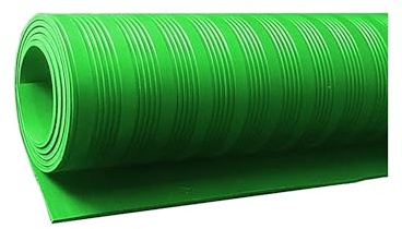 Tapis isolant de sol de 3 mm d'épaisseur - Tapis de protection contre les chocs électriques en caoutchouc - Tapis diélectrique 6 kV(Green,100x500cm)