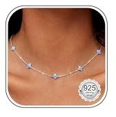 Finrezio Silver Necklace for Women Sterling Silver Necklace Wedding Jewelry