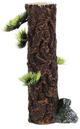 FONDOTIN Décoration de Tronc d'arbre pour Aquarium : Ornement en résine en Forme de Tronc d'arbre pour Aquarium à Poissons - Accessoires pour Terrarium : Rampe d'escalade pour Reptiles,
