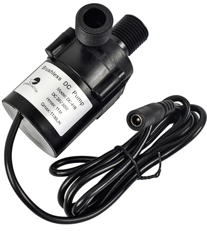 CHANCS Brushless DC Pump 24V 30W 1100L/H Submersible Water Pump 36ft Lift for Camping Tub Garden Pond Draining