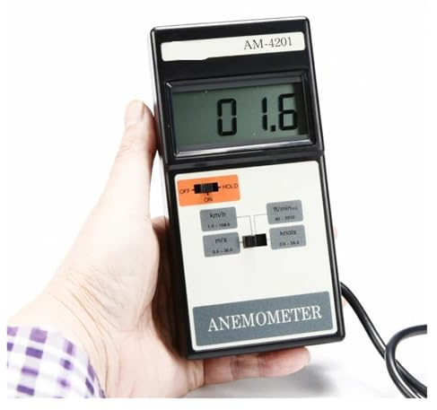 Anemometro portatile a paletta Misuratore di velocità del vento 0,4-30 m/s