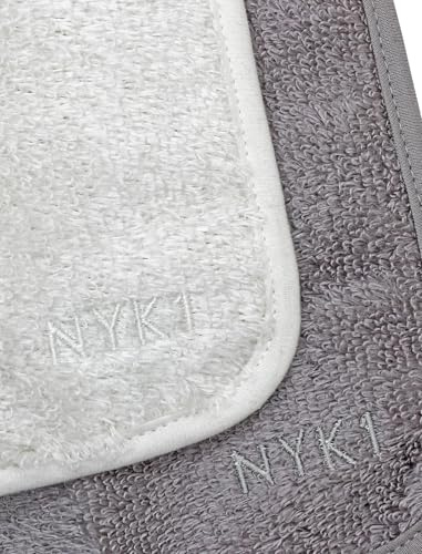 NYK1 REUSABLE Exfoliating Makeup Remover Cleansing Cloth For Face | 2 Pack | Cleanse and Clear Bamboo Face Cloth for Gentle, Thorough Makeup Removal - Soft, Natural & Eco-Friendly for All Skin Types