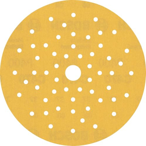 Bosch EXPERT C470 Schleifscheibe, 150mm, K400, Multilochung, 50-tlg. | für Farbe auf Holz, Hartholz, Körnung 400, Professional Zubehör Exzenterschleifer, Schwingschleifer