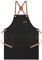 Genixart Chef Apron for Men Women with Pockets - Cross Back Kitchen Apron Cooking, Baking, BBQ, Art Painting - Cotton Canvas Work Aprons for Gardening, Restaurant, Cafe, Bar, Shop (1, Black)